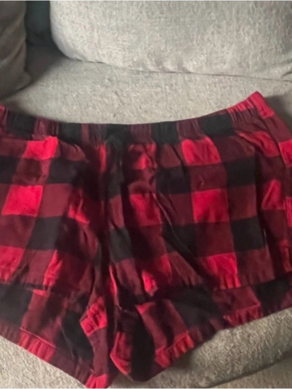 Women’s Red & Black Plaid Sleep Shorts